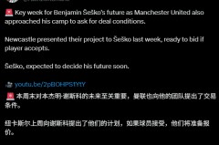 曼联搅局利物浦交易 购买伊萨克成本将大幅度飙升